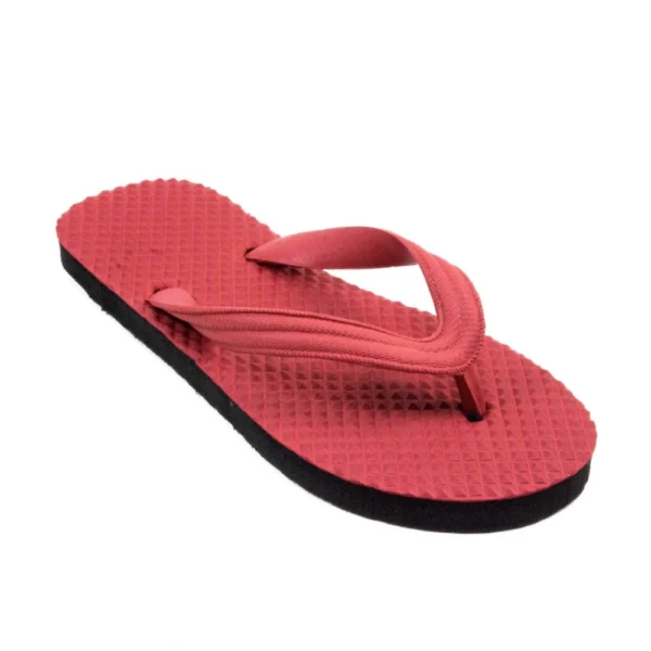 Generic Unisex Textured Lightweight Flip-Flop Hawai Slipper (Red)