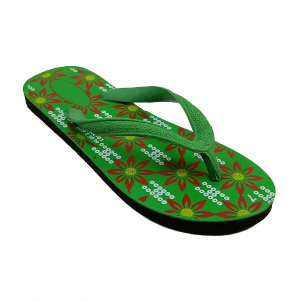 Generic Unisex Printed Lightweight Flip-Flop Hawai Slipper (Green)