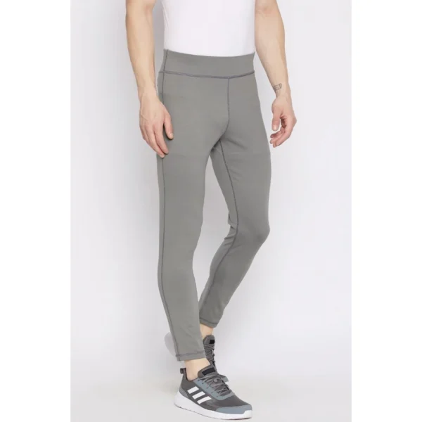 Men's Solid Polyester Tights (Grey)