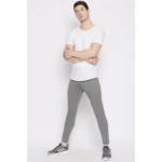 Men's Solid Polyester Tights (Grey)