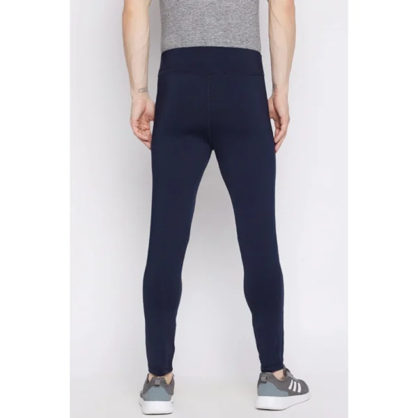 Men's Solid Polyester Tights (Blue)