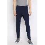 Men's Solid Polyester Tights (Blue)