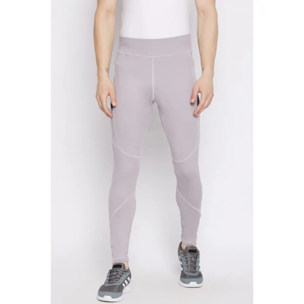 Men's Solid Polyester Tights (Grey)