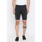 Men's Solid Polyester Tights (Black)