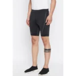 Men's Solid Polyester Tights (Black)