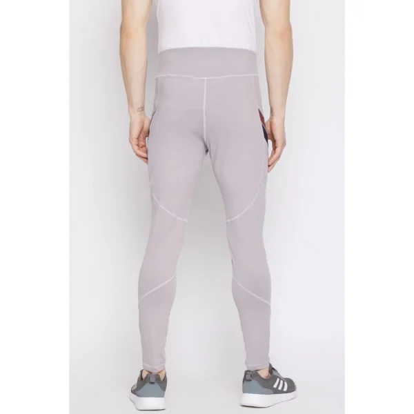 Men's Solid Polyester Tights (Grey)