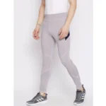 Men's Solid Polyester Tights (Grey)