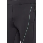 Men's Solid Polyester Tights (Black)