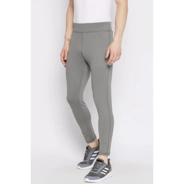 Men's Solid Polyester Tights (Grey)