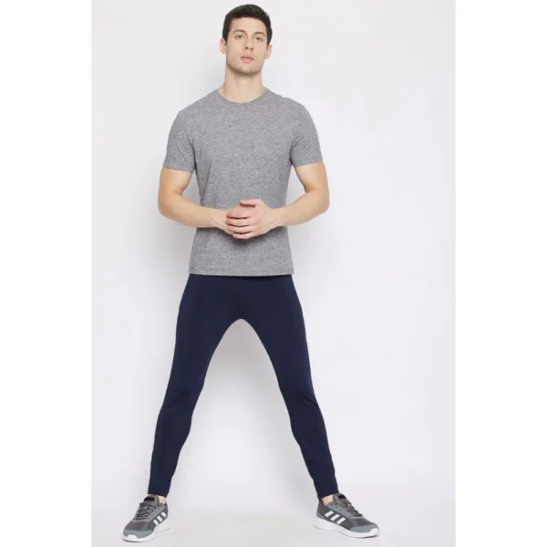 Men's Solid Polyester Tights (Blue)