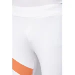 Men's Striped Polyester Tights (White Orange)