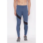 Men's Printed Polyester Tights (Blue)