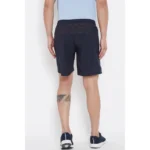 Men's Solid Polyester Above Knee Shorts (Black)