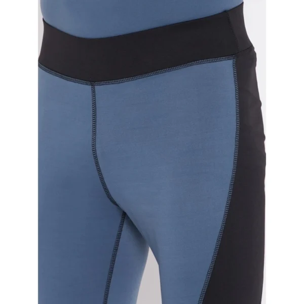 Men's Colour Blocked Polyester Tights (Blue)