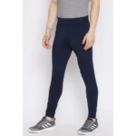 Men's Solid Polyester Tights (Blue)