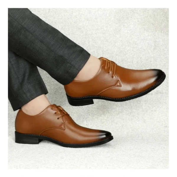 Men's Faux Leather Formal Shoes (Tan)