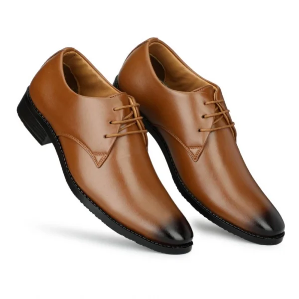 Men's Faux Leather Formal Shoes (Tan)