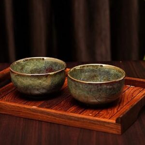 Freakway Ceramic Soup Bowls (Set of 2 Bowls) | 100% Food & Microwave Safe |Handmade Blue Pottery | Multi Color