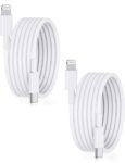 Lightning to C type iPhone charging cable 14/13/12/11/x Models (Pack Of 2)