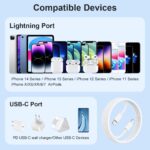 Lightning to C type iPhone charging cable 14/13/12/11/x Models (Pack Of 2)