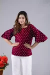 Mitansh Casual Polka Print Women Top