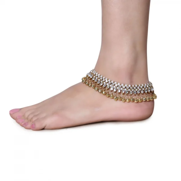 ic Women's Gold Plated Anklets-Golden