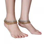 ic Women's Gold Plated Anklets-Golden