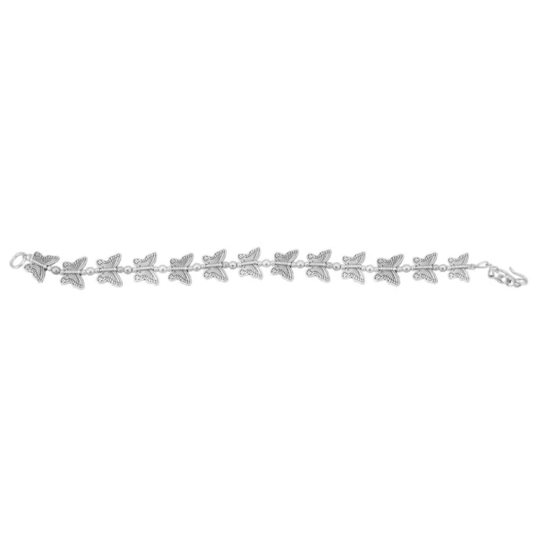 ic Women's Oxidised German Silver Silver Bracelet-Silver