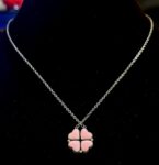 SWARN SILVER 925 Sterling Silver 4 Heart Clover Chain Necklace for girls | Gift For Girls | With Certificate Of Authenticity