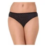 Women's Cotton Printed Hipster Panty (Black)