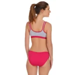 Pack Of_2 Women's Cotton Solid Sports Bra Panty Set (Multicolor)