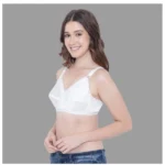 Women's Cotton Solid Non Padded Bra (White)