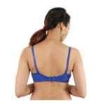 Women's Cotton Solid  Lightly Padded Bra (Blue)