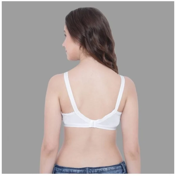 Women's Cotton Solid Non Padded Bra (White)