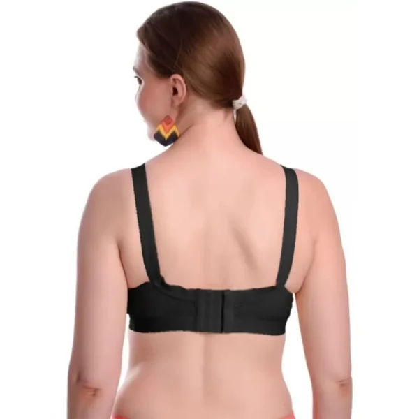 Women's Cotton Solid Non Padded Bra (Black)