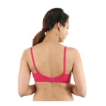 Women's Cotton Solid  Lightly Padded Bra (Pink)