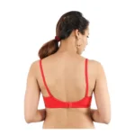 Women's Cotton Solid  Lightly Padded Bra (Red)