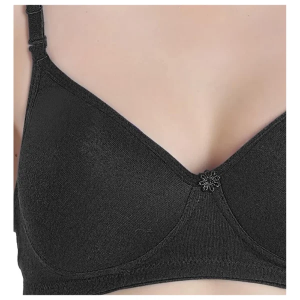 Pack Of_4 Women's Cotton Solid T-Shirt Bra (Multicolor)