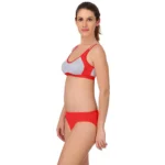 Pack Of_2 Women's Cotton Solid Sports Bra Panty Set (Multicolor)