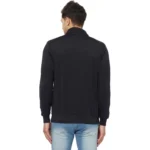 Men's Solid Polyester Full Sleeve Sports Jacket (Navy-Blue)