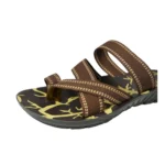 Men's Polyurethane Printed Slip-on Slipper (Brown)