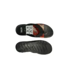 Men's Polyurethane Printed Slip-on Slipper (Black)