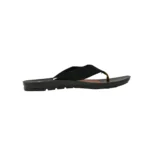 Men's Polyurethane Printed Slip-on Slipper (Black)