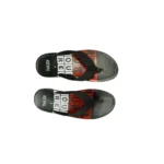 Men's Polyurethane Printed Slip-on Slipper (Black)