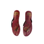 Women's Polyurethane Printed Slip-on Slipper (Red)