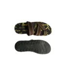 Men's Polyurethane Printed Slip-on Slipper (Brown)