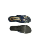 Women's Polyurethane Printed Slip-on Slipper (Blue)