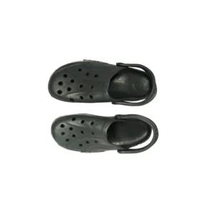 Men's Rubber Solid Lace-Up Slipper (Black)