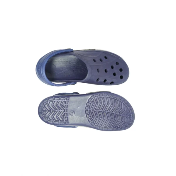 Men's Rubber Solid Lace-Up Slipper (Blue)