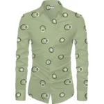 Men's Casual Floral Printed Cotton Blend Unstitched Shirt Fabric 1.6 Mtrs (Green)